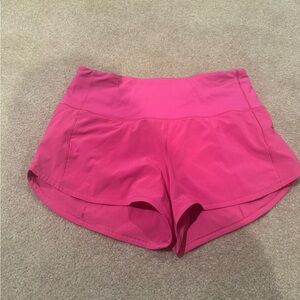 Lululemon High Rise 2.5 in Speed Up Shorts Sonic Pink